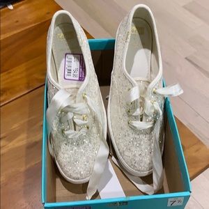Keds for kate spade triple ks glitter cream